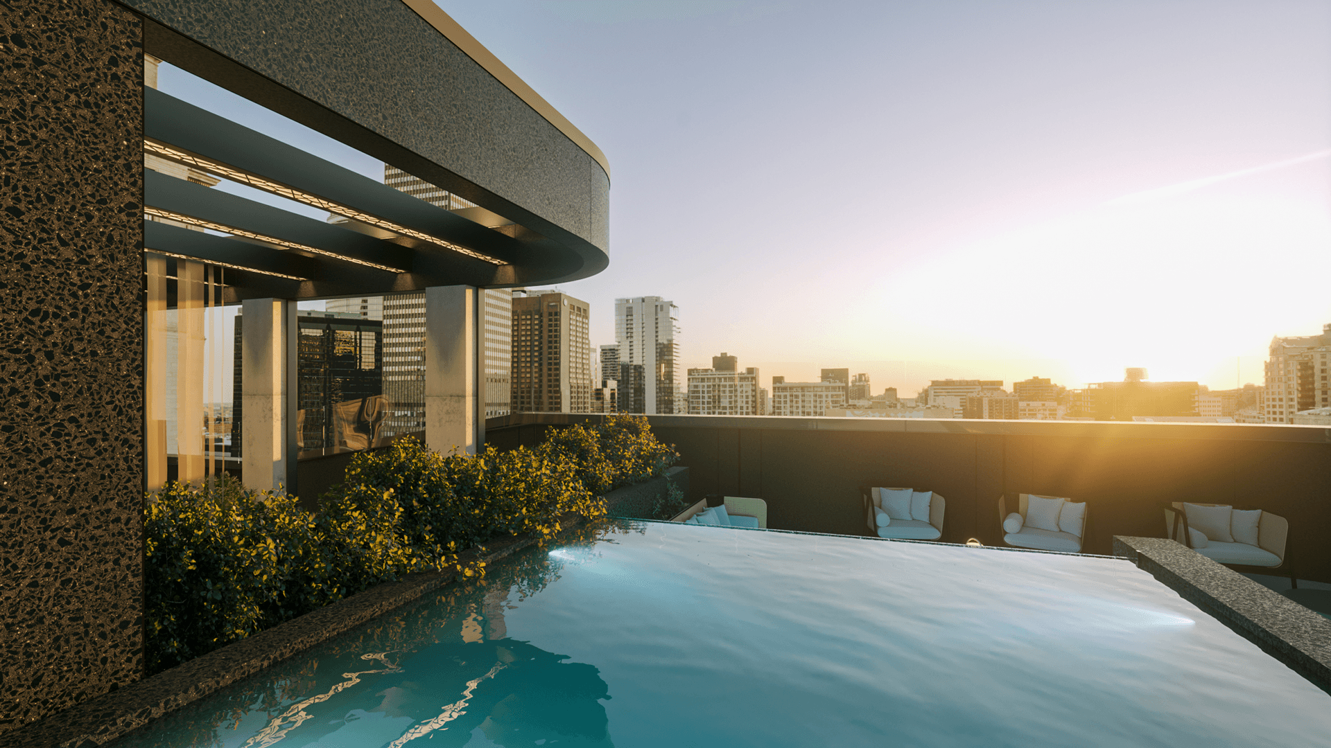 Pool of luxury penthouse for sale